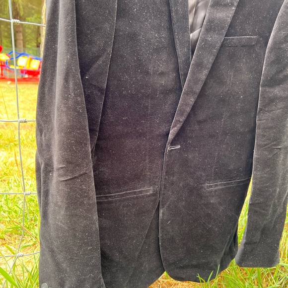 Top man Black Suede Suit Jacket - Picture 3 of 6